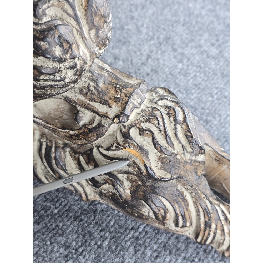 Vintage Resin Lion Candle Holder Corbel Wall Bracket 13" Ornate Gothic Decor - Picture 10 of 10